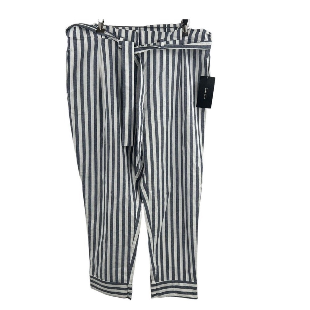 NEW Zara Striped Cotton Woven Pant Size
